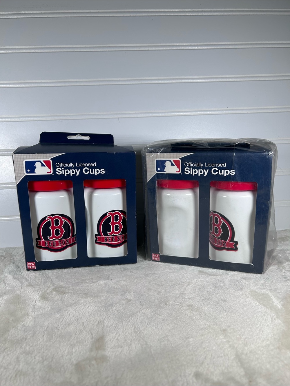NEW Set of 4 - BOSTON RED SOX Sippy Cups - By Baby Fanatic - MLB Licensed